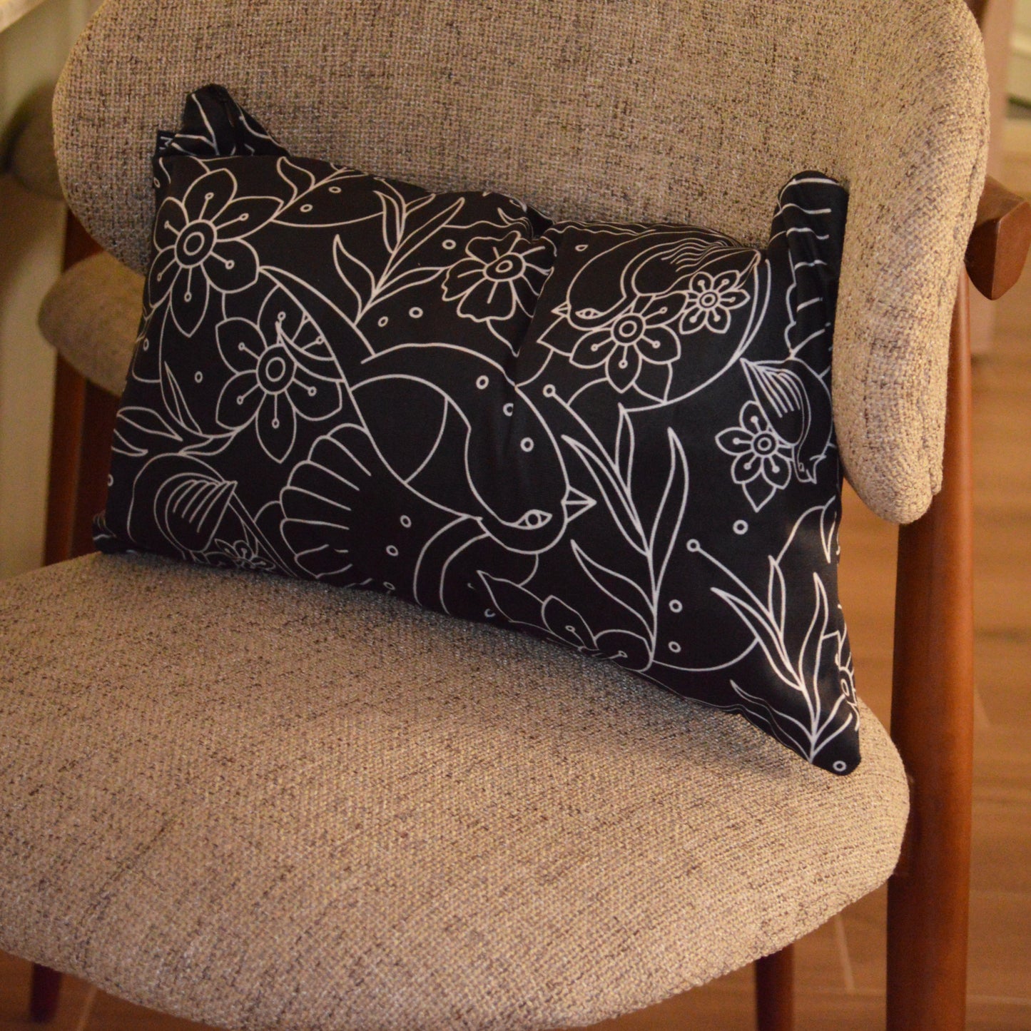 Flowers & Birds Rectangular Cushion