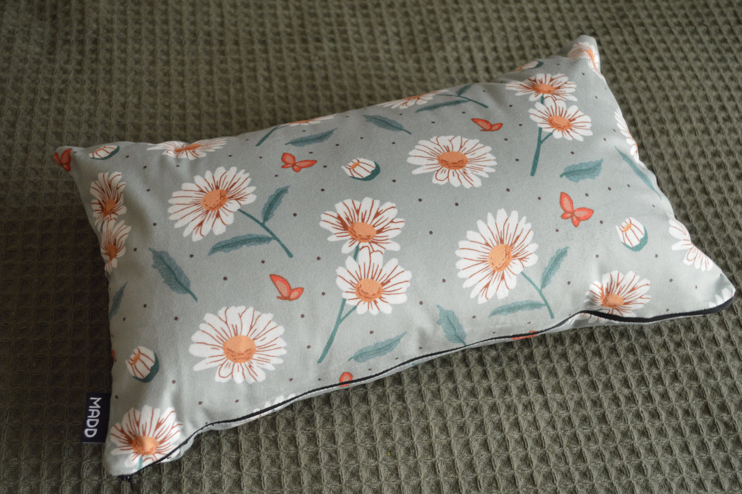 Daisy flower & butterflies Rectangular Cushion