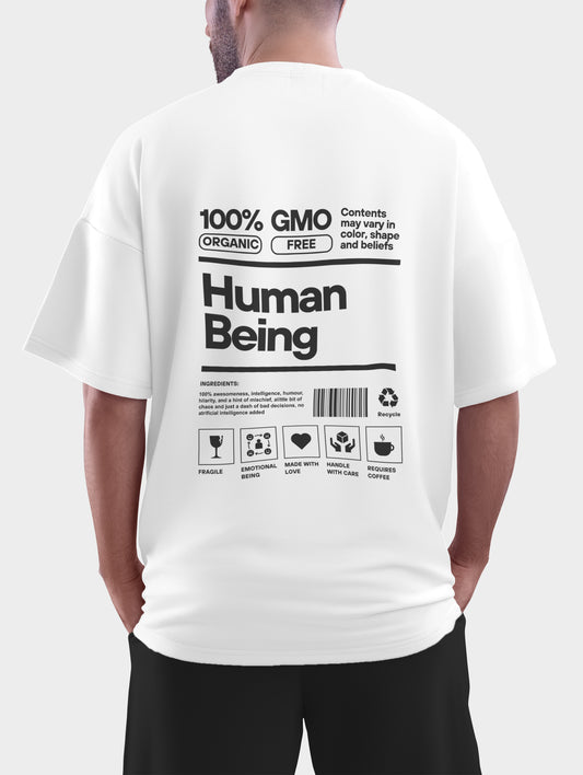 Human Label Oversized T shirt