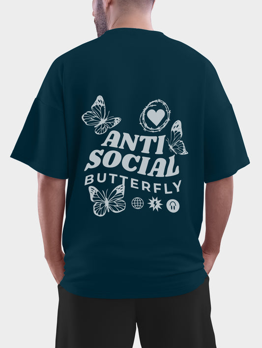 Antisocial Butterfly Oversized T shirt