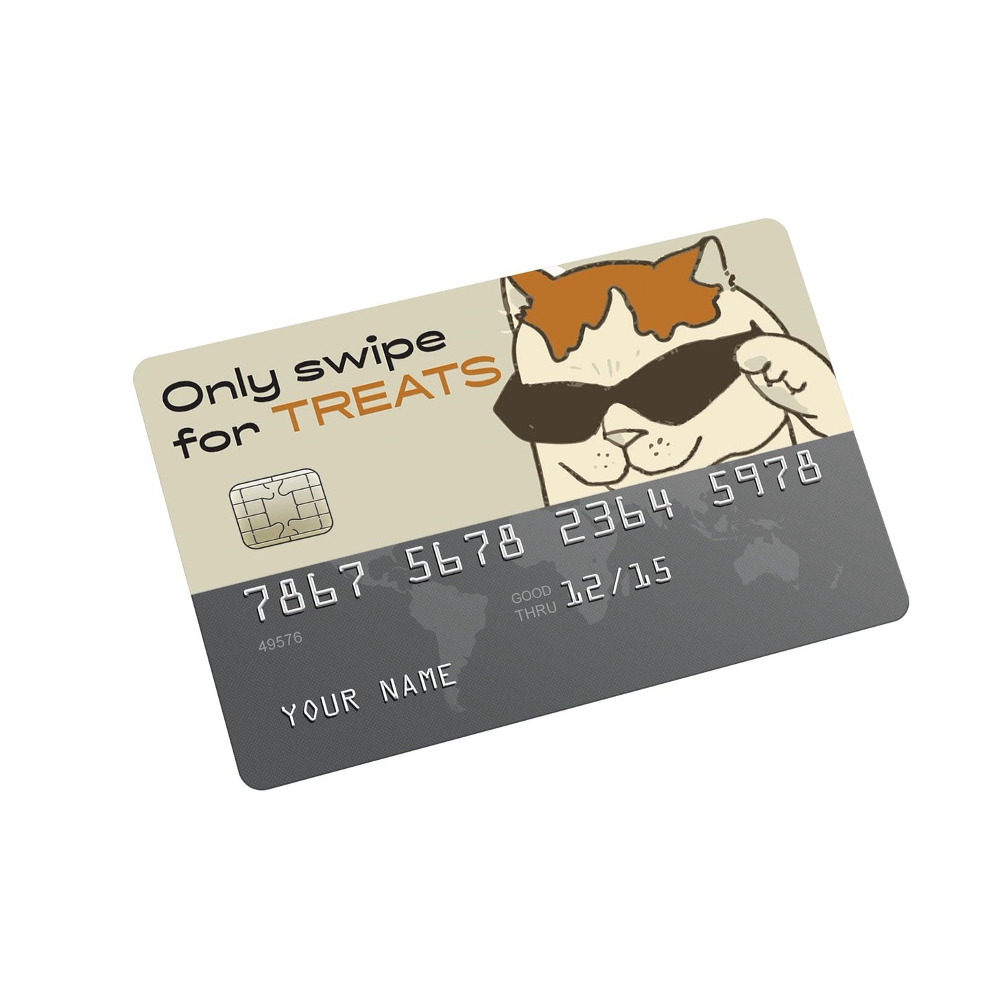 Only pay for treats Credit Card Stickers