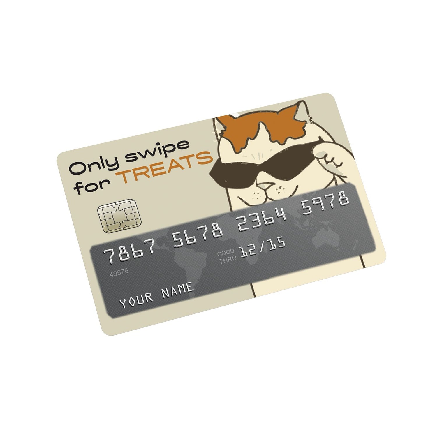 Only pay for treats Credit Card Stickers