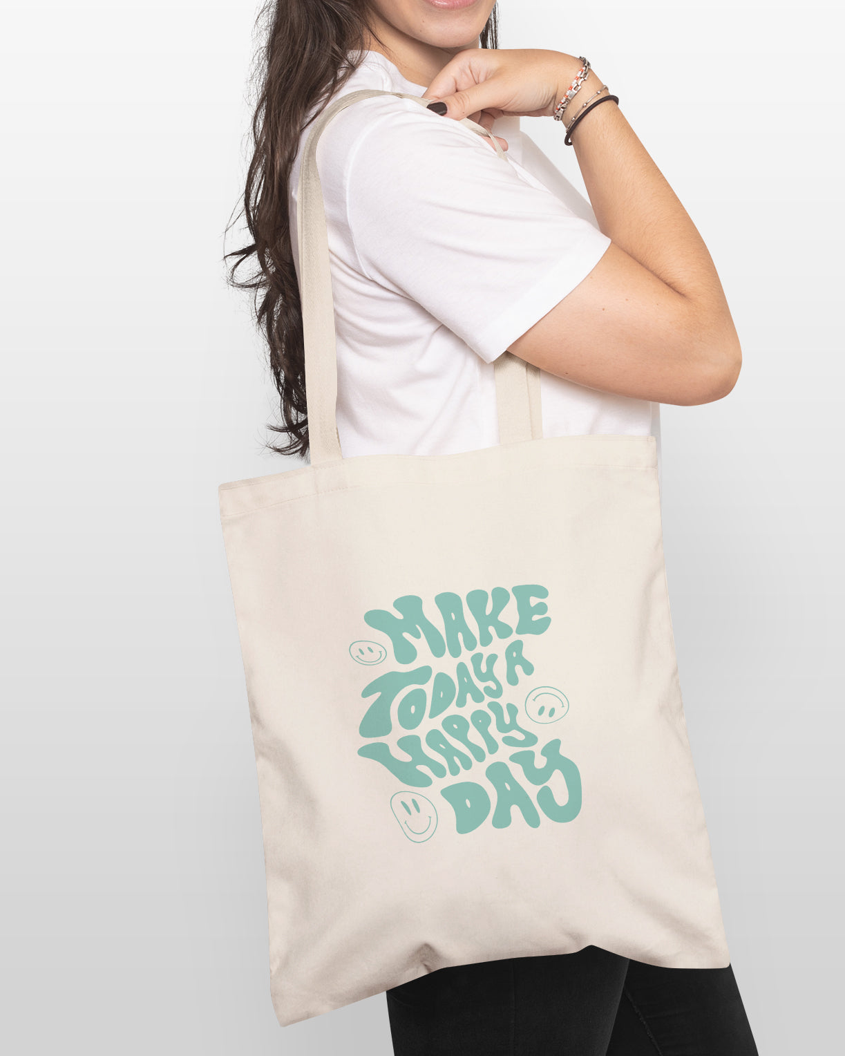 Make Today A Happy Day tote bag