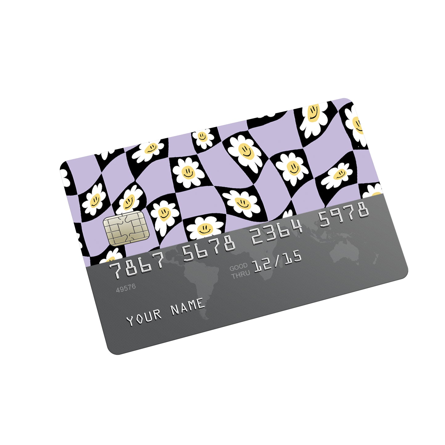 Smiley Daisies Credit Card Sticker