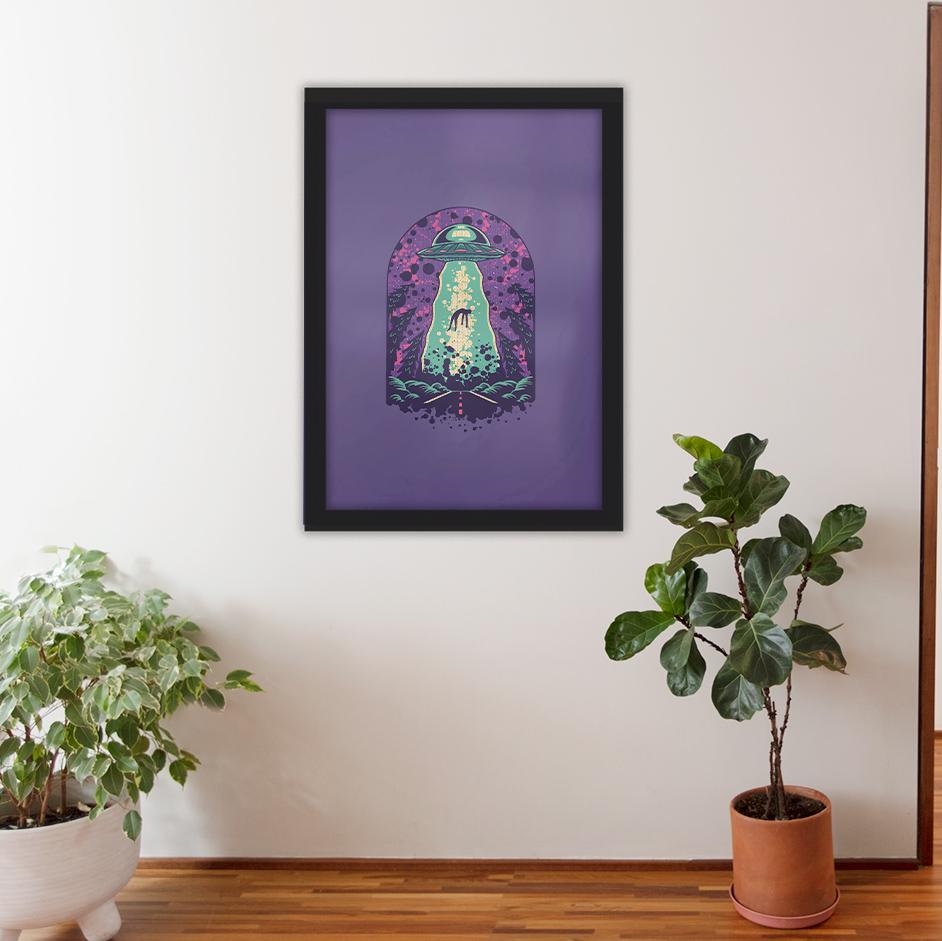 Alien Abduction framed poster