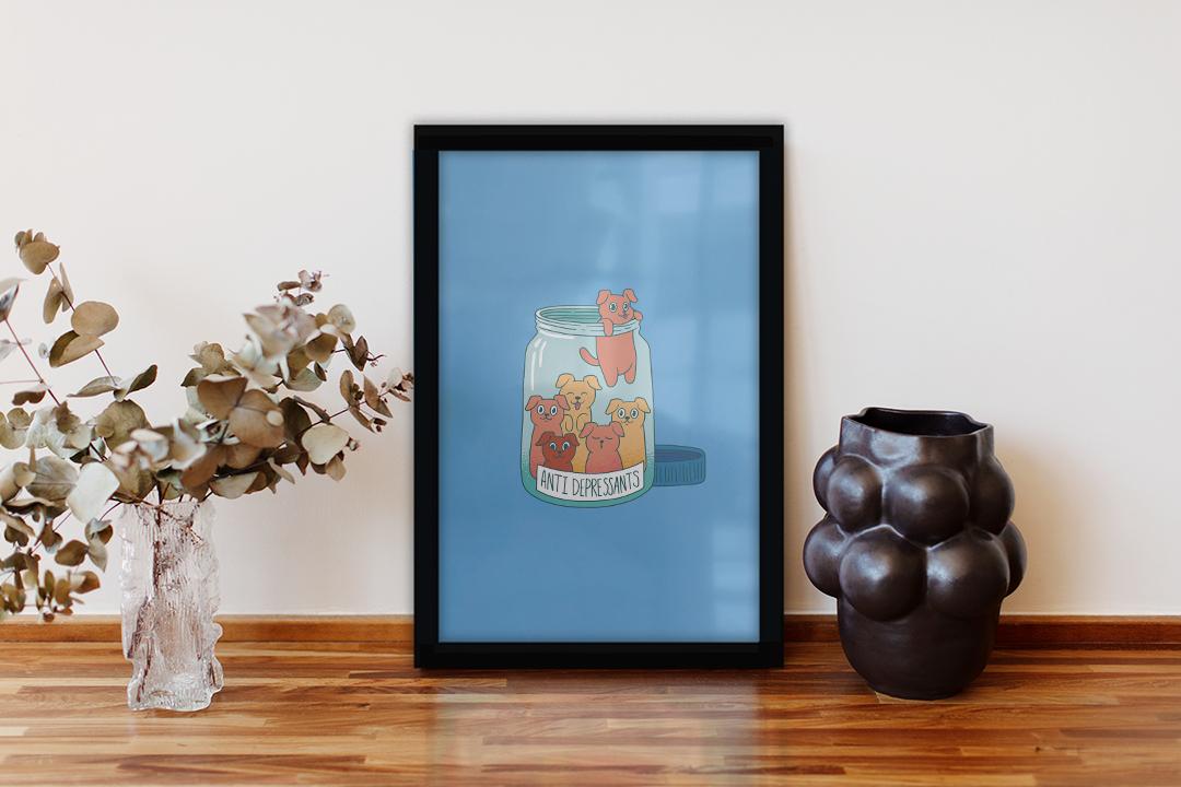 Anti-Depressants framed poster