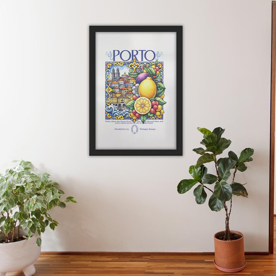 Porto framed poster