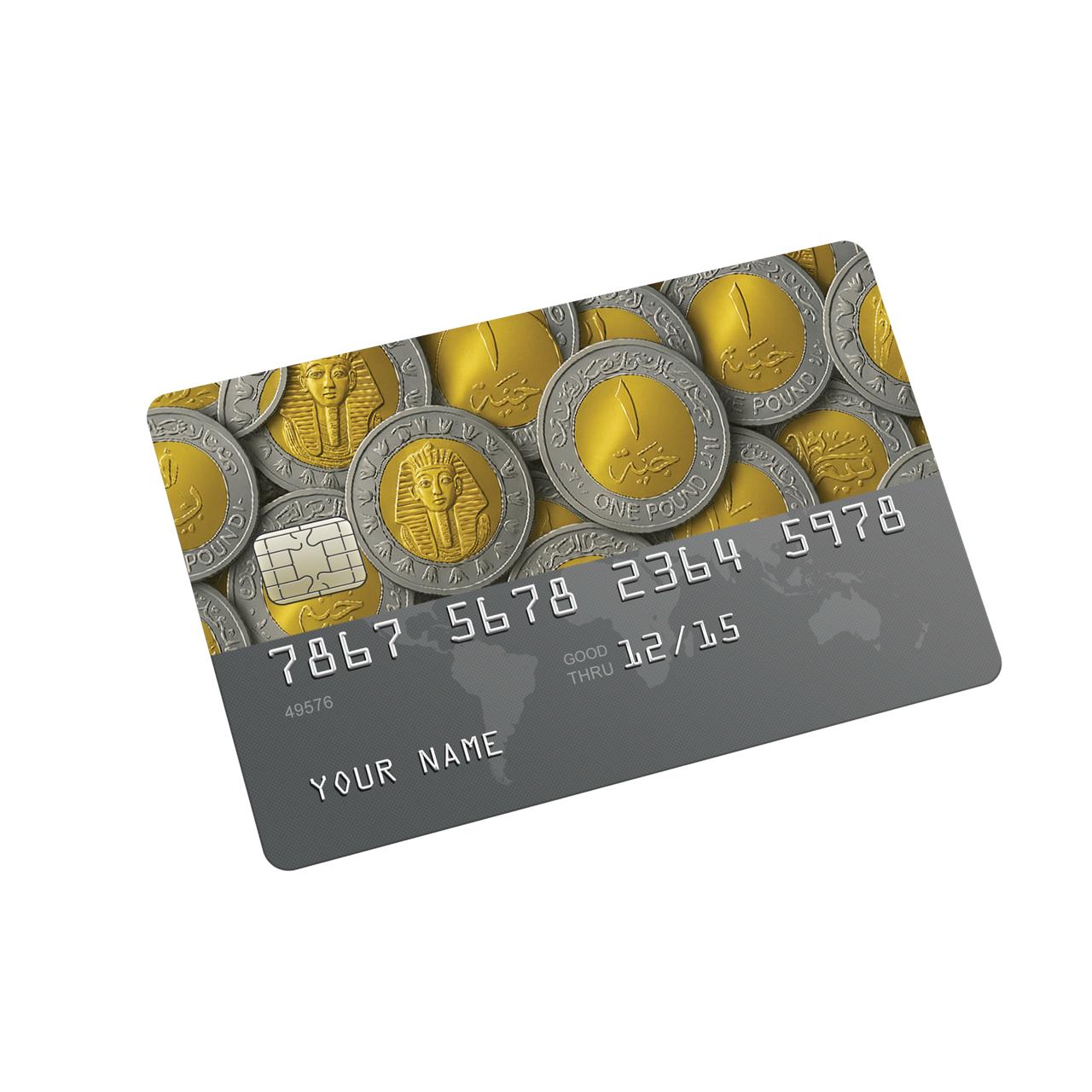 Egyptian Coins Credit Card Sticker