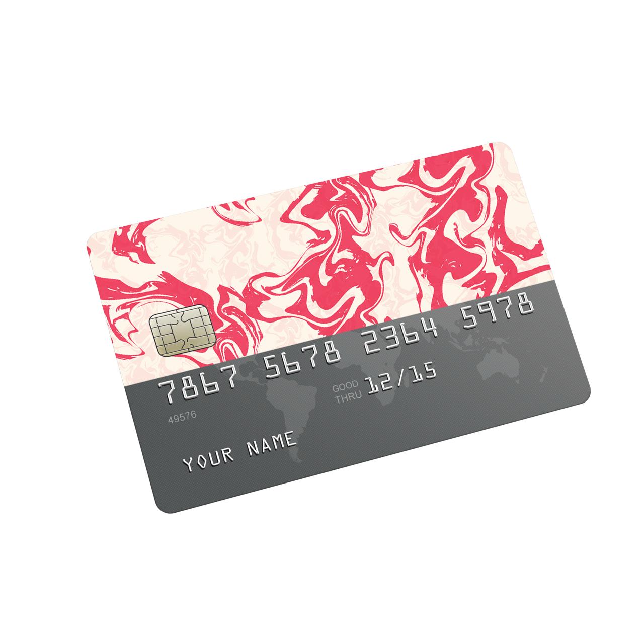 Pink Tye dye Credit Card Sticker