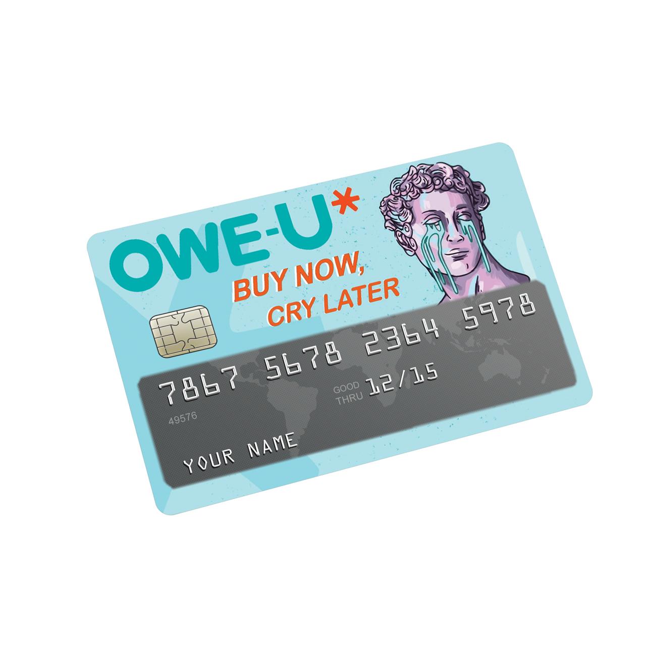 Buy Now Cry Later Credit Card Sticker