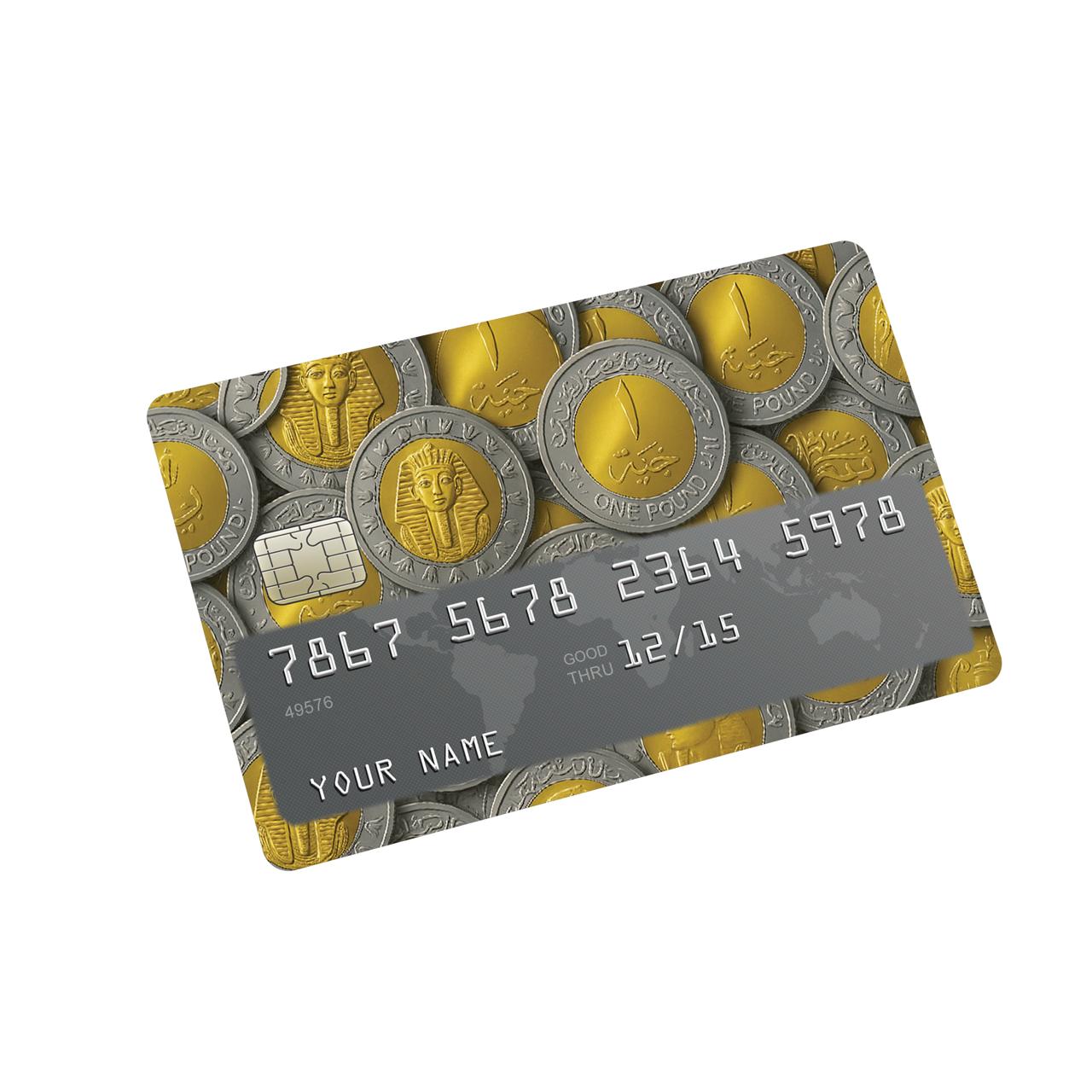 Egyptian Coins Credit Card Sticker
