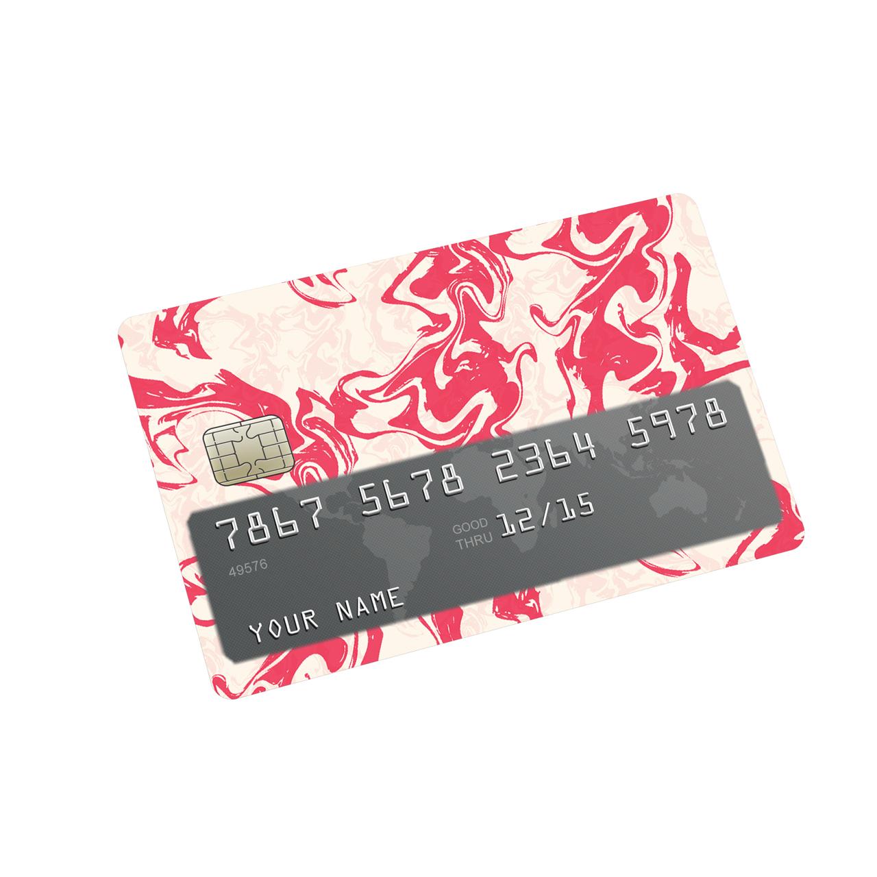 Pink Tye dye Credit Card Sticker