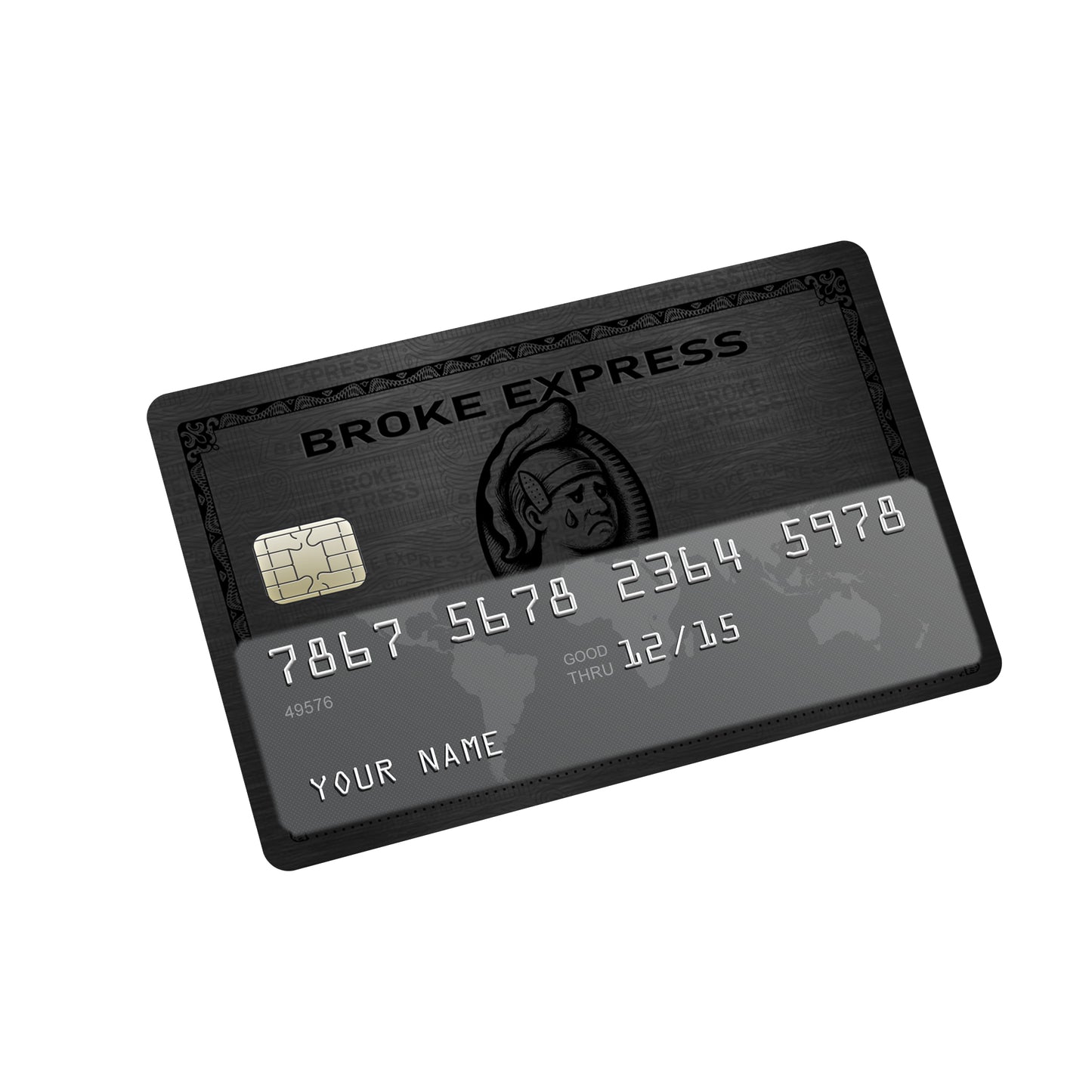 Broke Express Black Credit Card Sticker