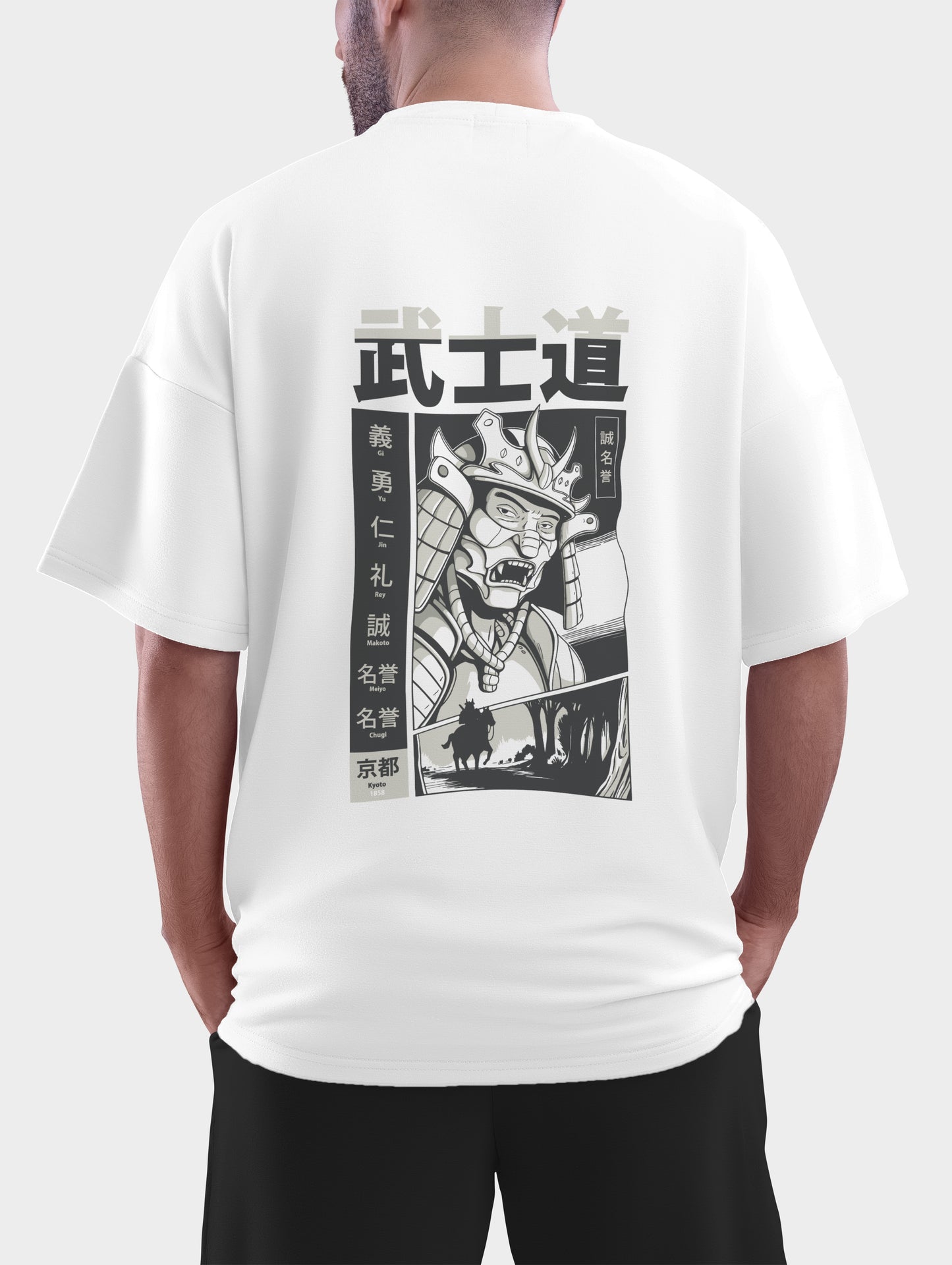 Japanese Bushido Comic Oversized T shirt