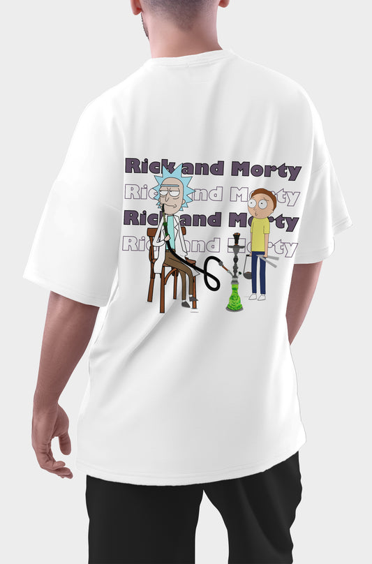 Rick and Morty 3al Ahwa Oversized T shirt
