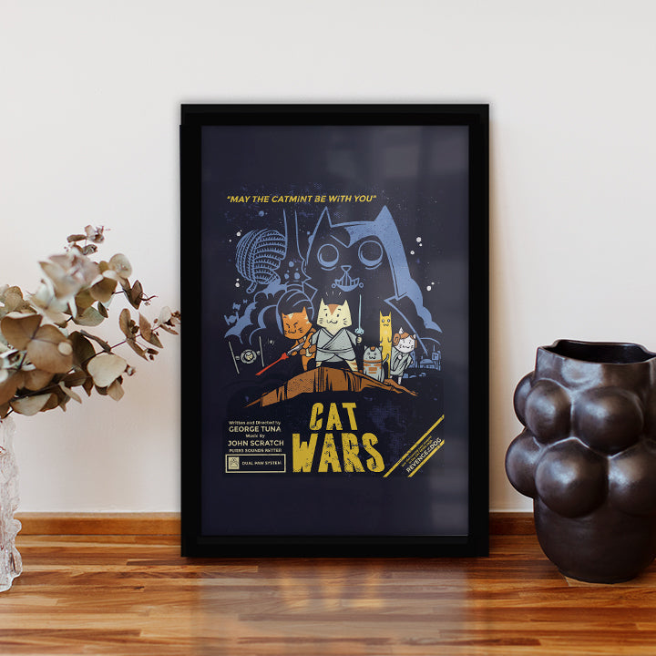 Cat Wars framed poster