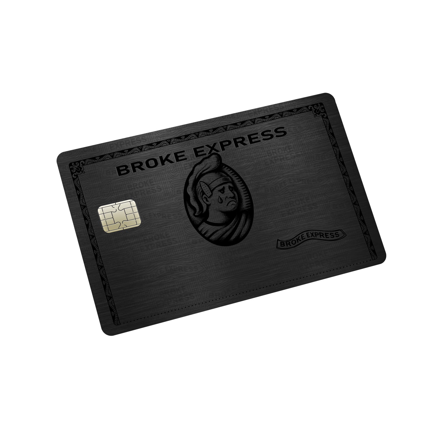 Broke Express Black Credit Card Sticker