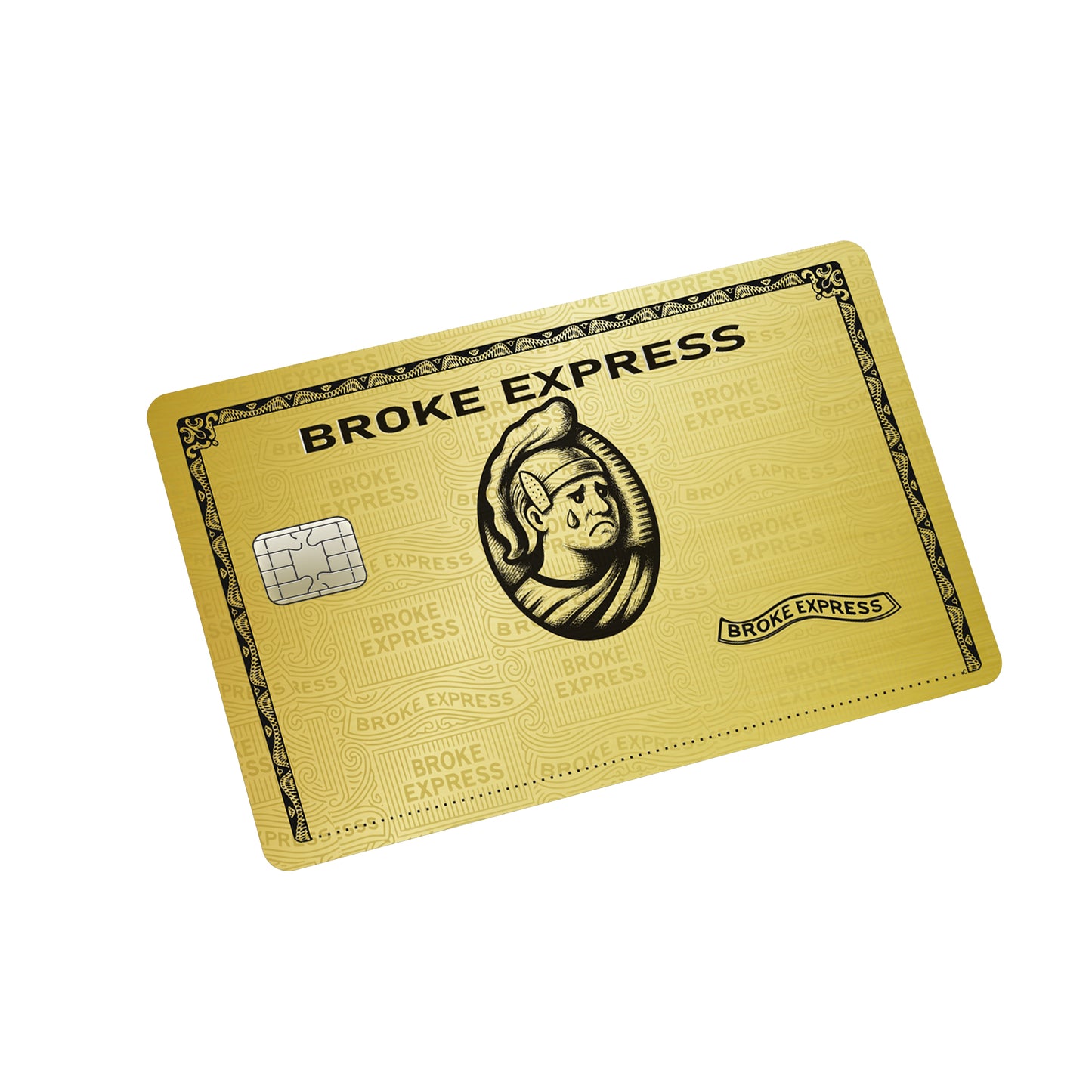 Broke Express Gold Credit Card Sticker