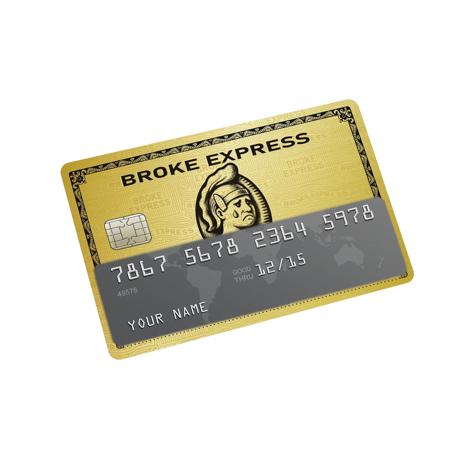 Broke Express Gold Credit Card Sticker