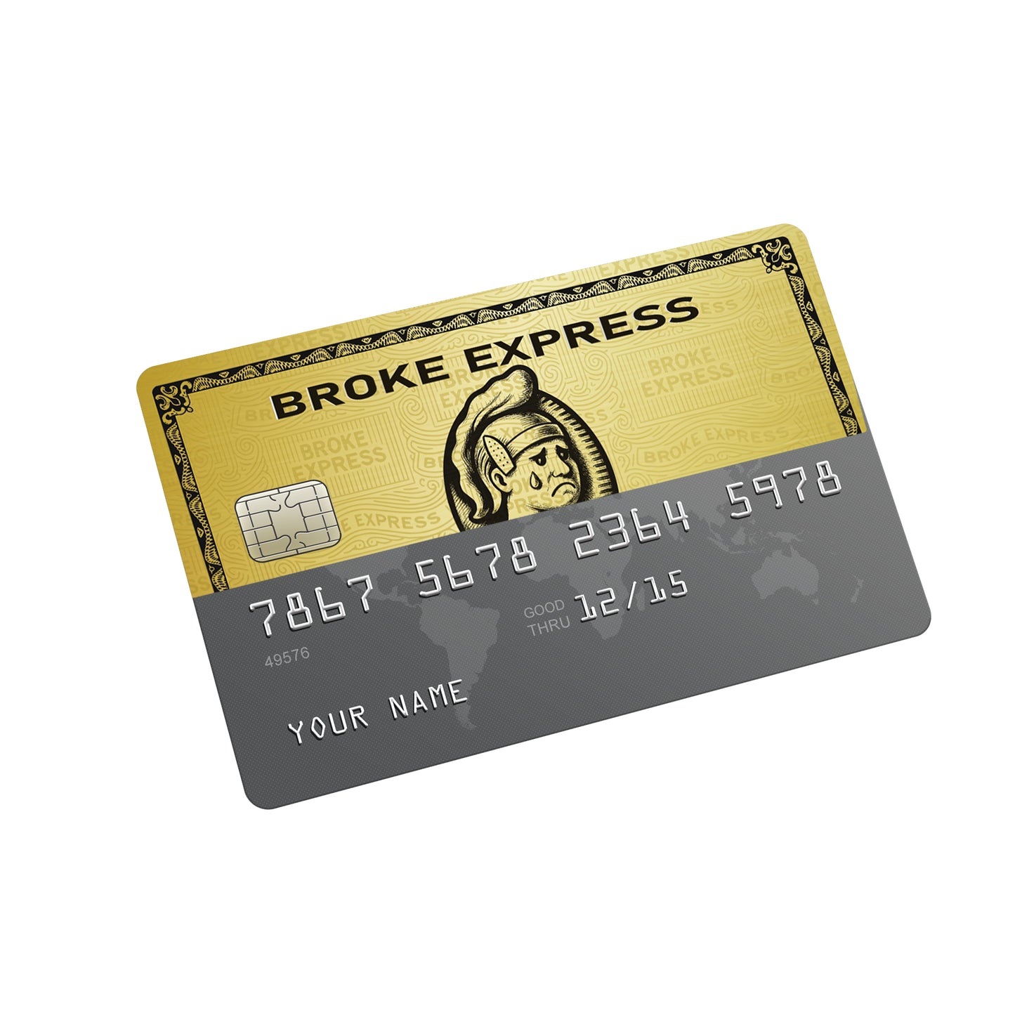 Broke Express Gold Credit Card Sticker