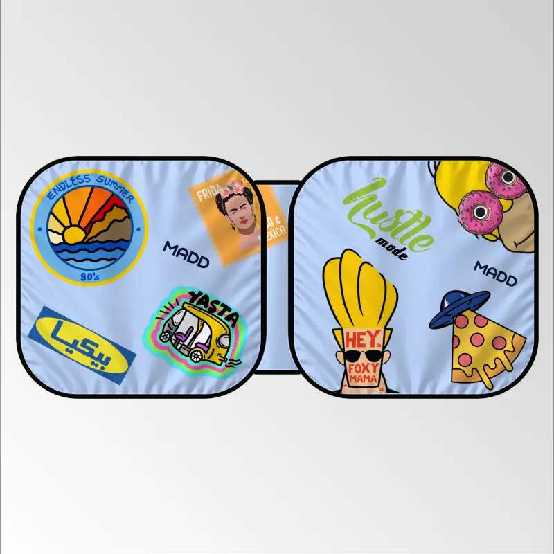 MADD Sticker Mashup Car Sunshade
