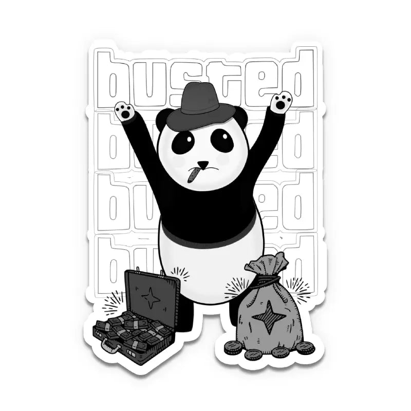 Busted Panda Sticker