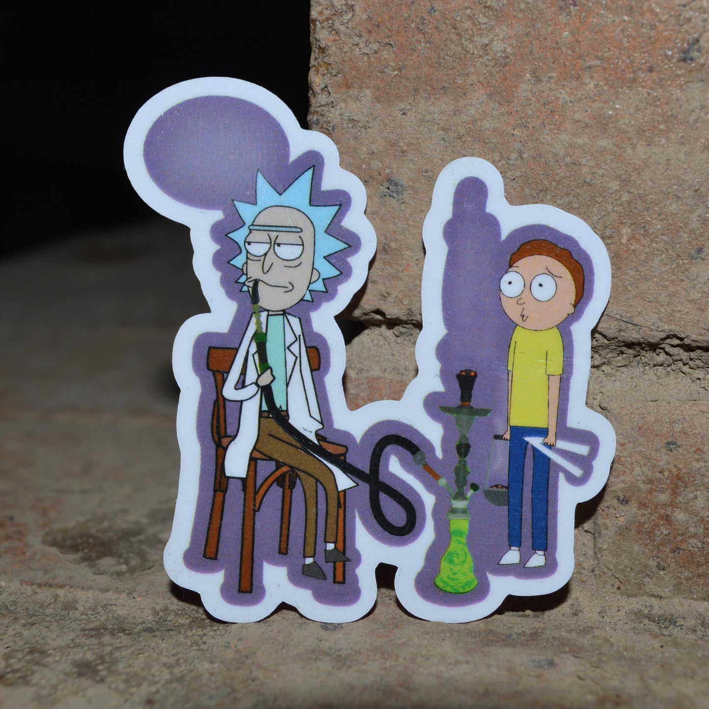 Rick and Morty 3al Ahwa sticker