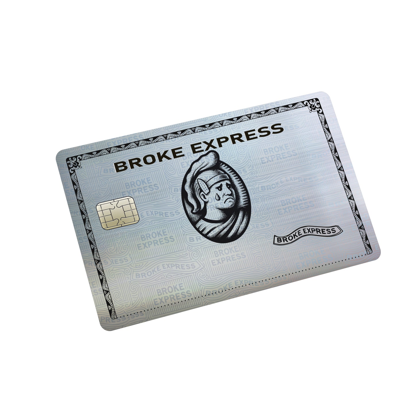 Broke Express Silver Credit Card Sticker