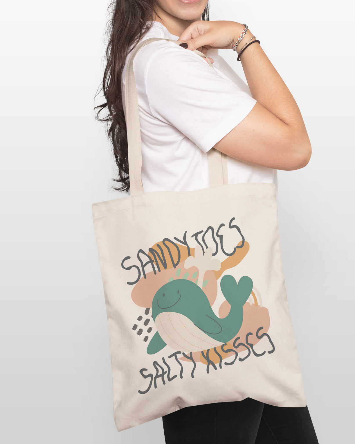 Sandy Toes, Salty kisses tote bag