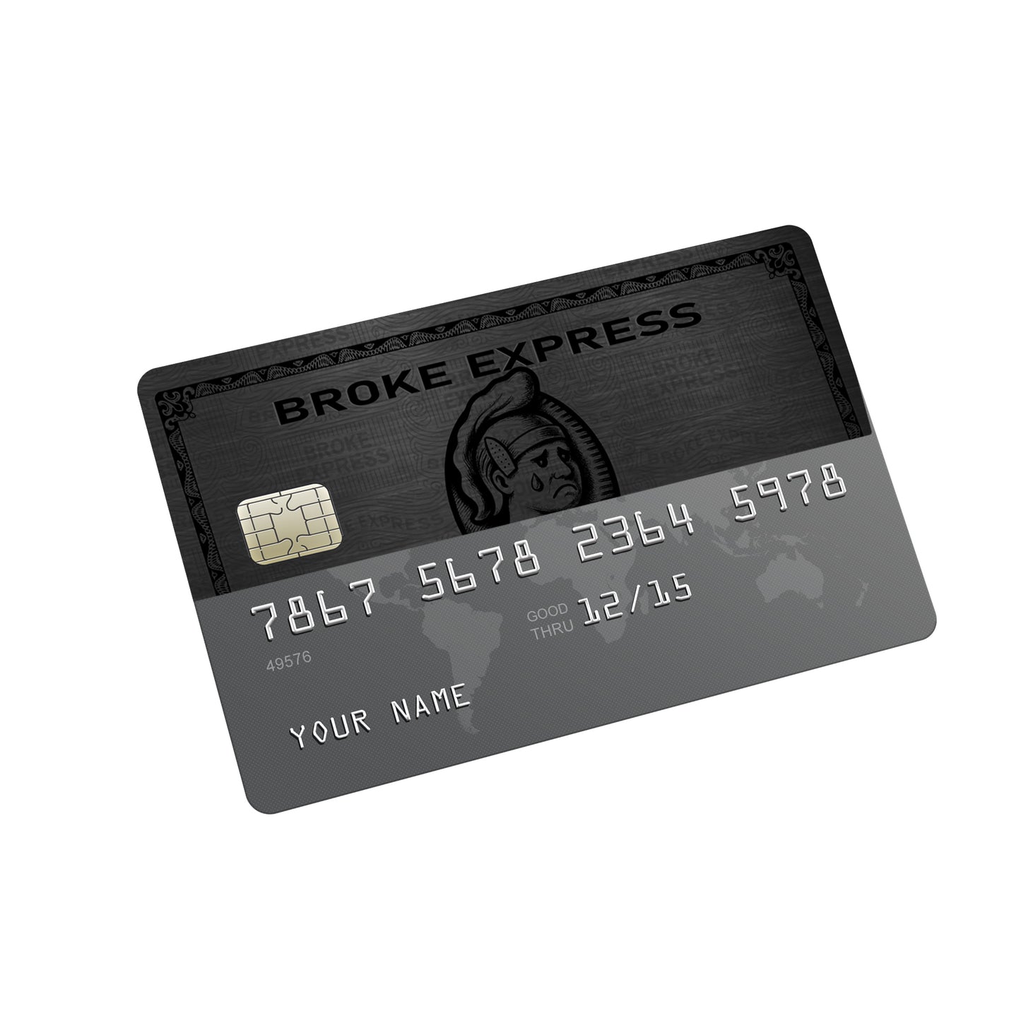 Broke Express Black Credit Card Sticker