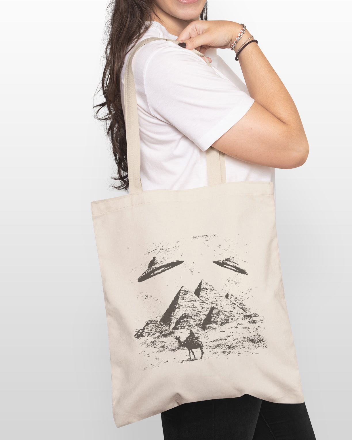 UFO Pyramids tote bag