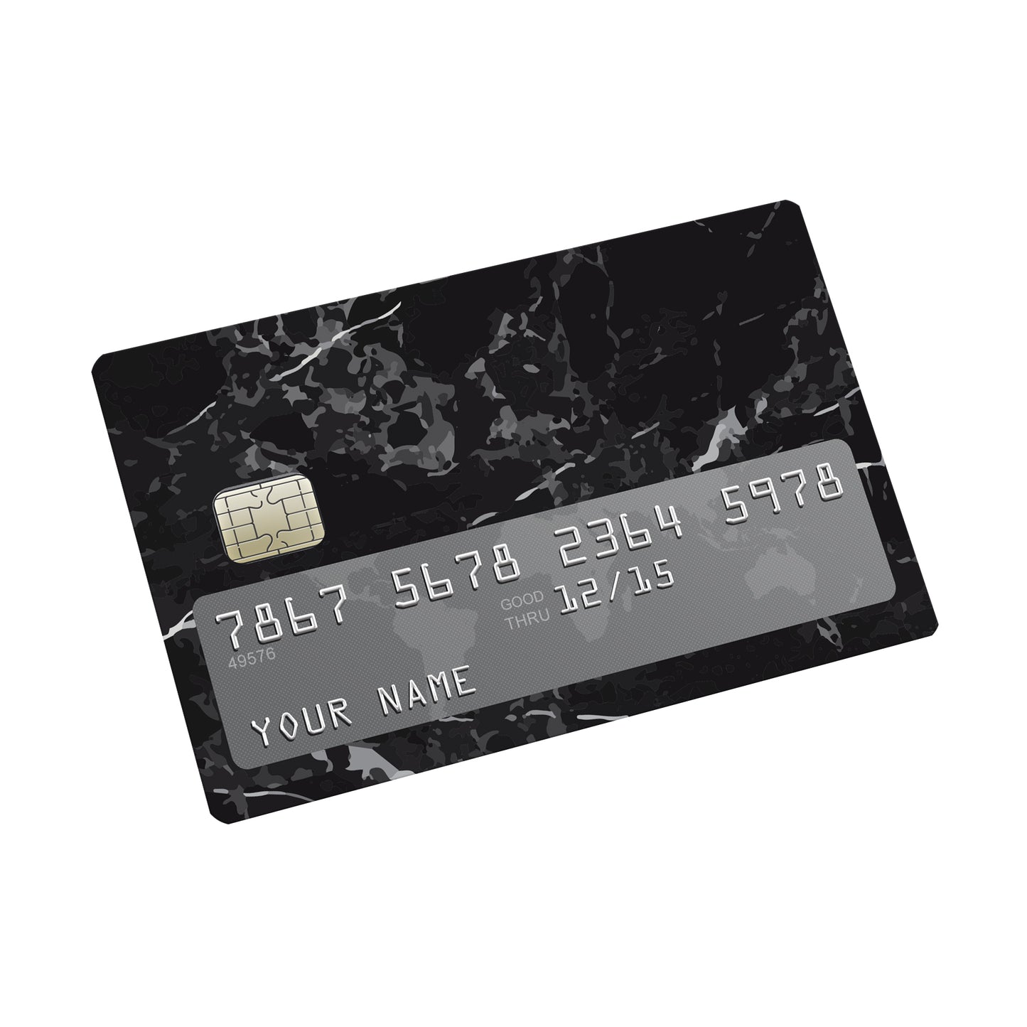 Black Marble Credit card Sticker