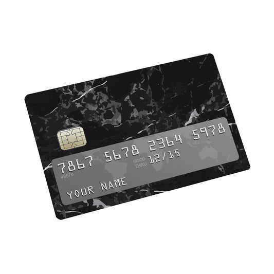 Black Marble Credit card Sticker