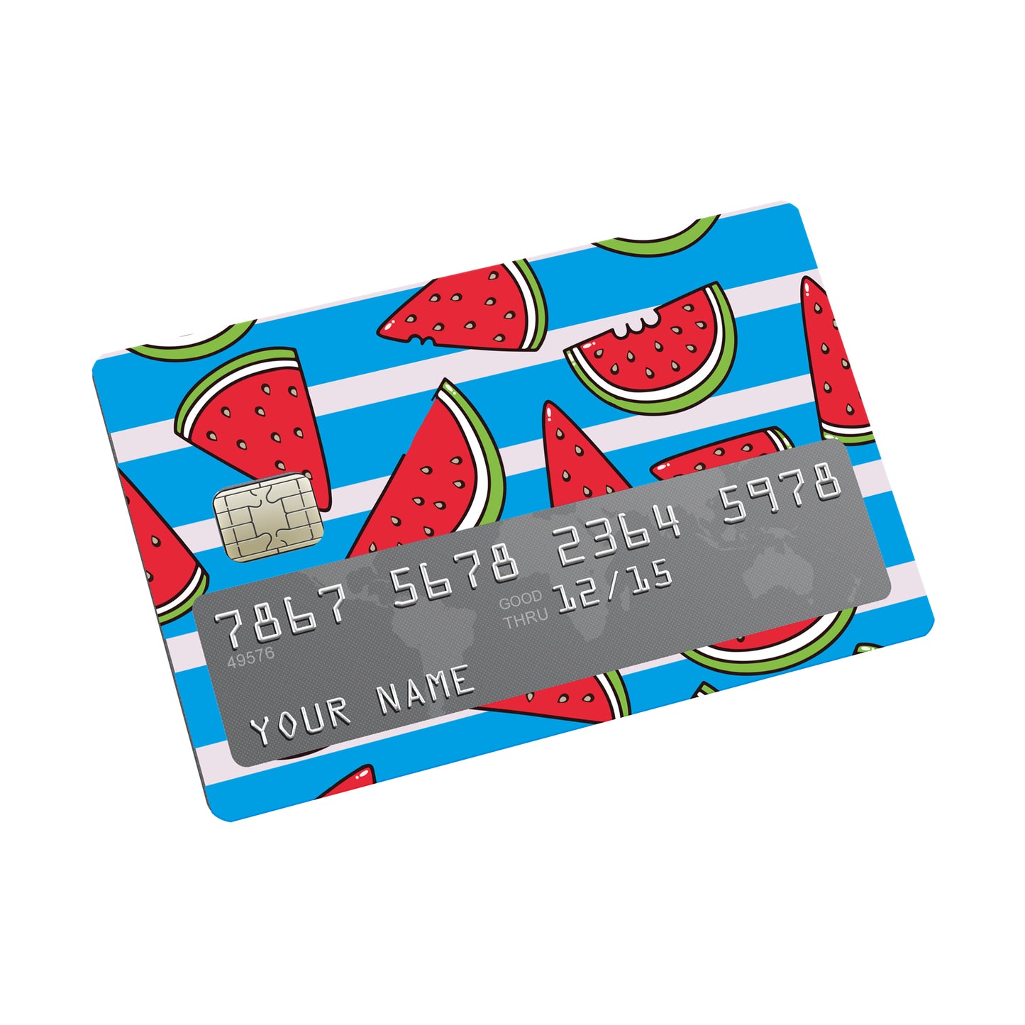 Wacky Watermelon Credit card Sticker