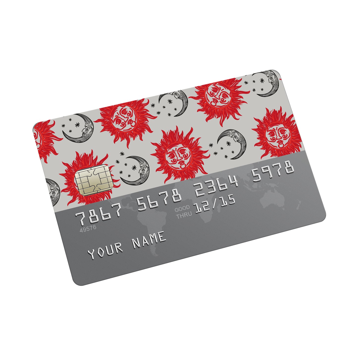 Sun and moon Credit card Sticker