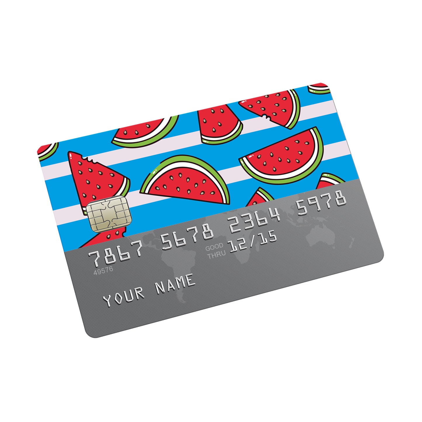 Wacky Watermelon Credit card Sticker