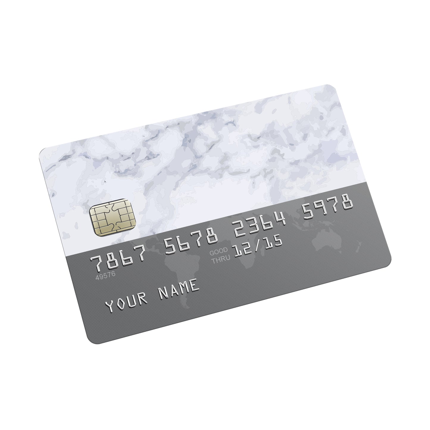 Cararra white marble Credit card Sticker