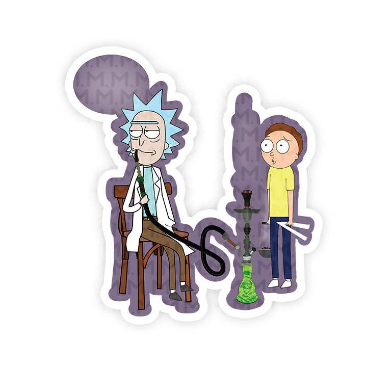 Rick and Morty 3al Ahwa sticker