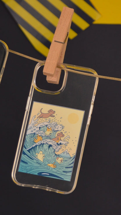 Puppy Waves phone case