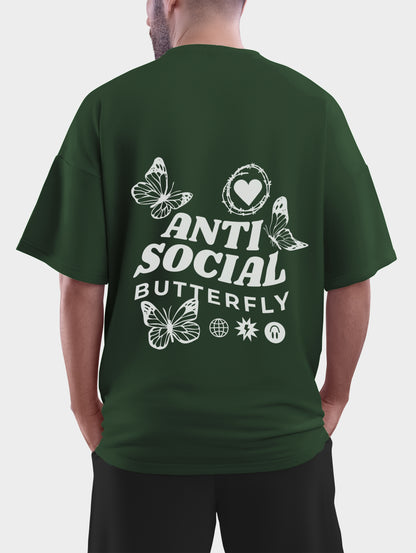 Antisocial Butterfly Oversized T shirt