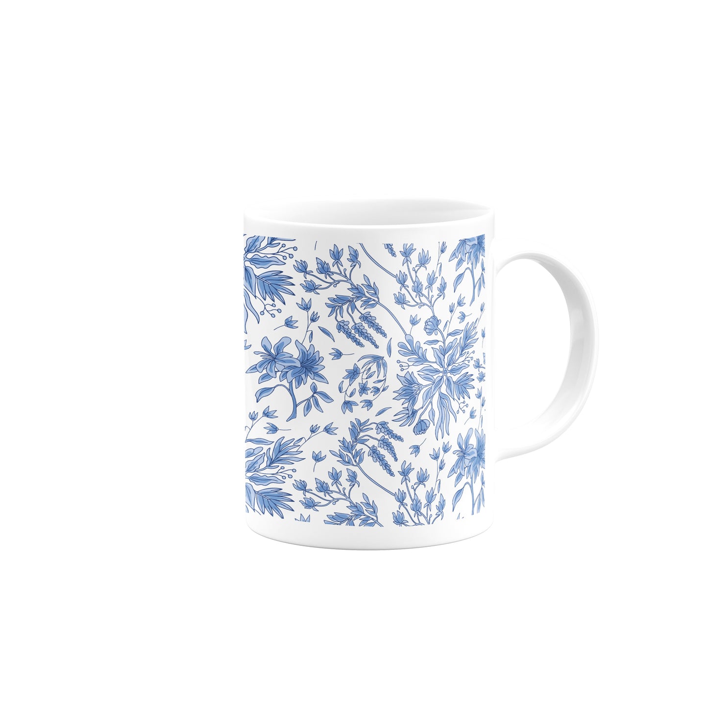 Blue Floral Mug