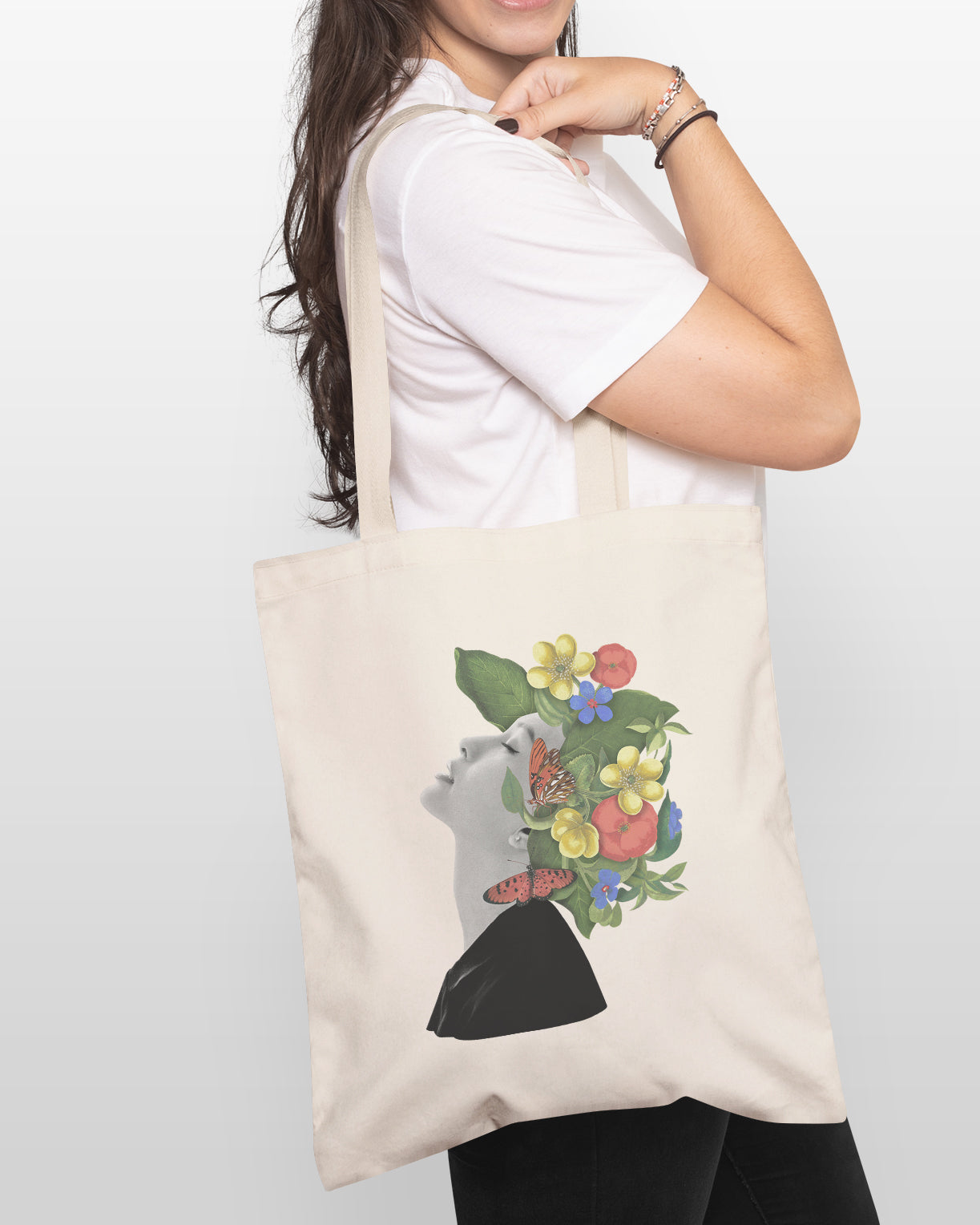 Flower Hat tote bag