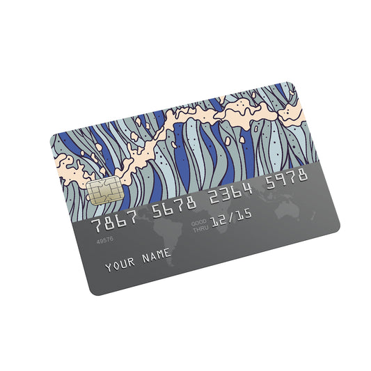 Beach Waves Credit Card Stickers