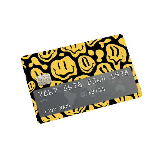 Melting Smiley Credit Card Stickers