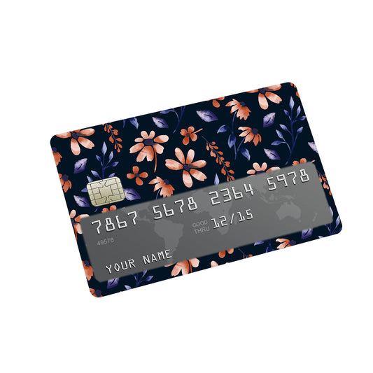 Soft Florals Credit Card Sticker