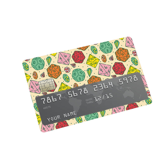 Rolling Dice Credit Card Sticker