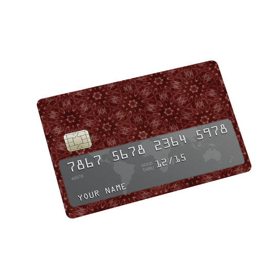 Burgundy Stars Credit Card Sticker