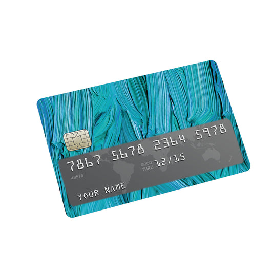 Blue Paint Credit Card Sticker