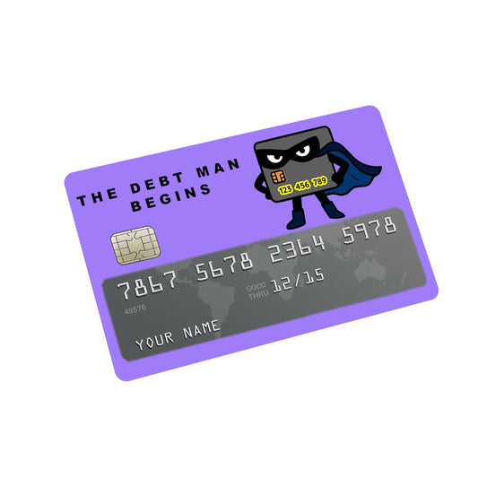 The Debt Man begins Credit Card Stickers