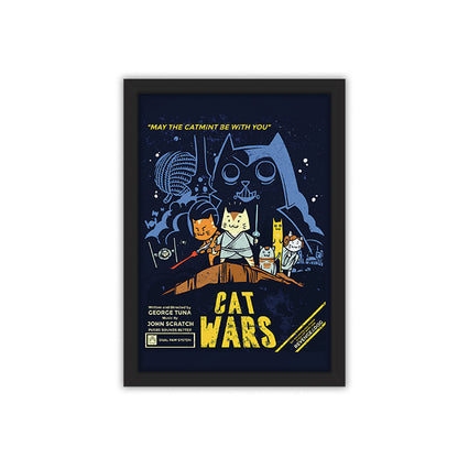 Cat Wars framed poster